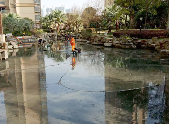包河景观池淤泥清理